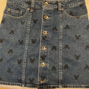 Denim Mickey mini skirt